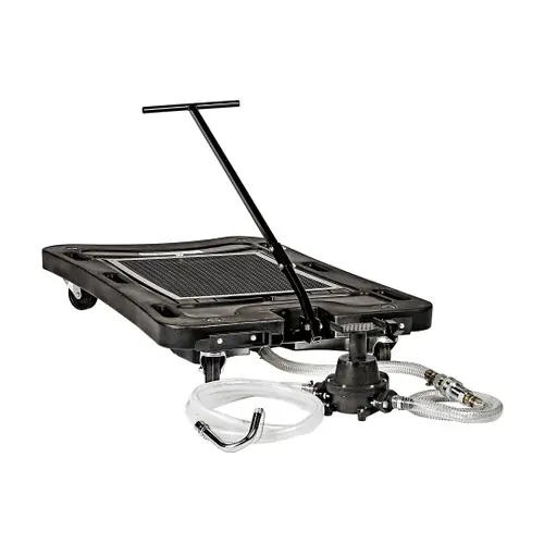 JohnDow 17 Gallon Low-Profile Oil Drain w/ Foot Pump Accessory