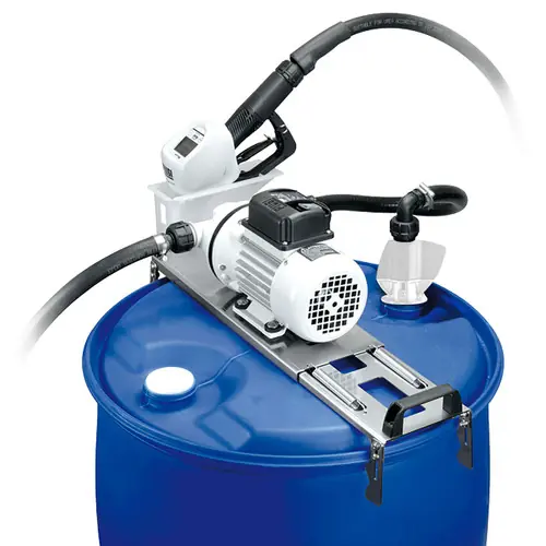 PIUSI Suzzarablue Pro DEF Drum Kit, 12V DC Pump, Metered Auto-Nozzle, 9 GPM