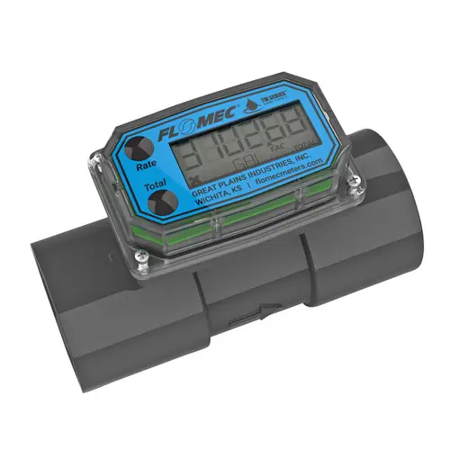GPI TM Series 2 in. Spigot Electronic Water Flow Meter w/ LCD Display, Reads Gallons or Liters