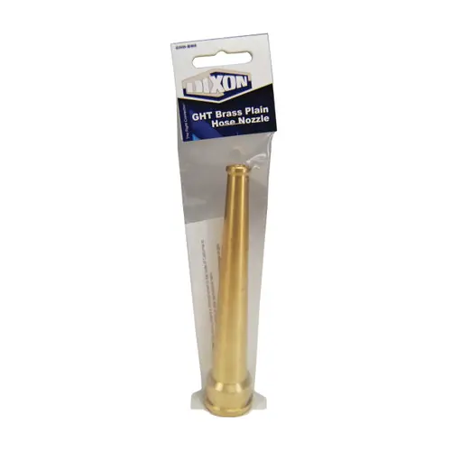 Dixon 3/4 in. Brass Plain Hose Nozzle, Retail Packaging