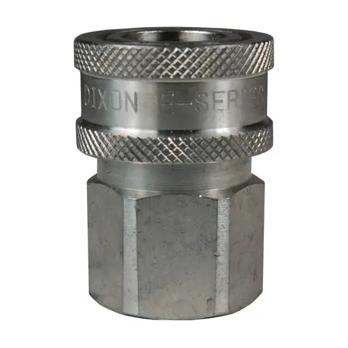 Dixon E-Series Hydraulic 303 Stainless Steel Straight Through Interchange Female Coupler