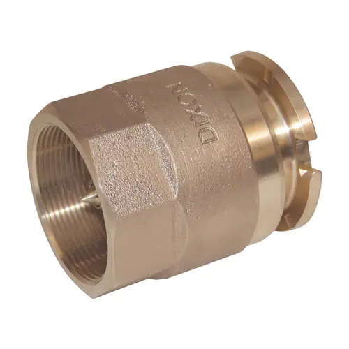Dixon 3 in. Female NPT Brass Bayonet Style Dry Disconnect Adapter