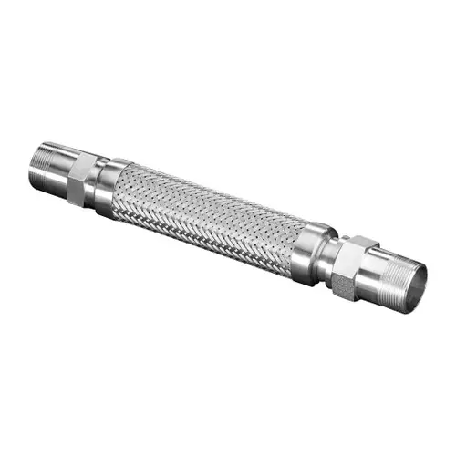 Hose Master FSMS Series 2 in. Male x Male Swivel FireShield Flexible Metal Hose Connector