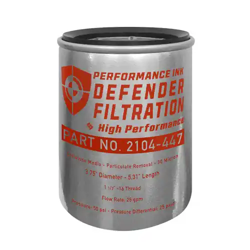 Performance Ink PI-2104-447 30 Micron Particulate Spin-On Fuel Dispenser Filter (400-30)