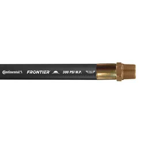 Continental ContiTech Frontier™ 3/4 in. Black 300 PSI Standard Air & Water Hose Assemblies w/ Crimped Male NPT Fittings
