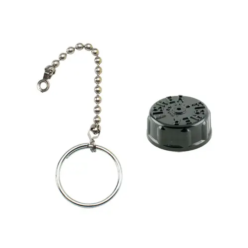Emerson Fisher 1 3/4 in. Plastic Female ACME Cap w/ Ring and Chain Assembly