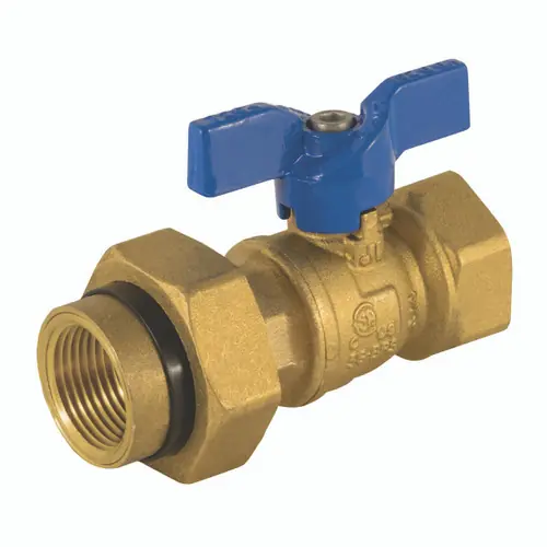 Jomar Valve T-204DU Series 2-Piece 3/4 in. Female Dielectric Brass Union End w/ 3/4 in. Female Connections, 600 PSI
