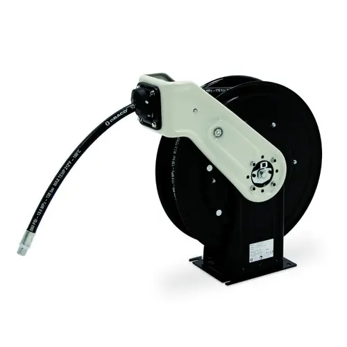 Graco XDX 20, Grease 1/2 in. (13 mm) Inlet, 3/8 in. x 50 ft. (10 mm x 15 m) Hose, NPT, Truck/Bench Mount, White- Reel w/Hose