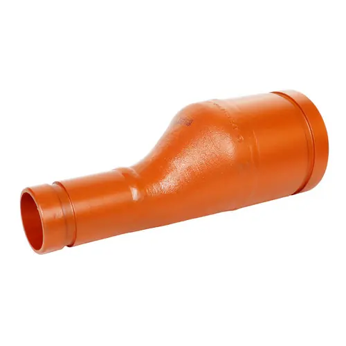 Anvil Gruvlok 4 in. x 3 in. Nominal Size Grooved-End Eccentric Reducers, Carbon Steel Ptd. Orange - Fig. 7073