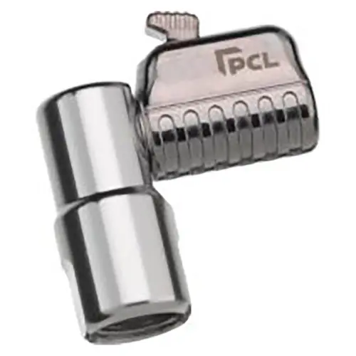 PCL CH4A01 Angled Single Clip-On Chuck Connector, 1/4 in. FBSP Inlet