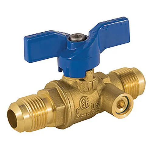 Jomar Valve T-203 Series Flare Ends Ball Valve w/Side Tap, 600 PSI, Lifetime Warranty