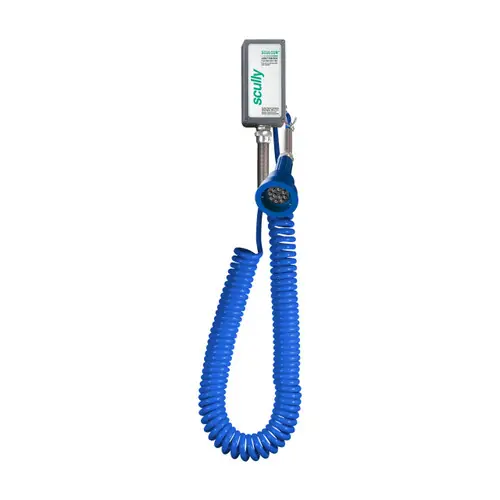 Scully 8161 Sculcon Junction Box, Blue Optic Plug w/ 2 J-Slot Pins & 6 Contact Pins & 30 ft. Coiled Cord