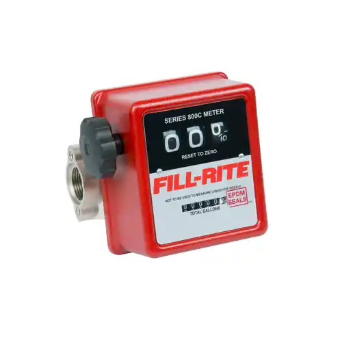 Fill-Rite TN620Q 1 in. NPT 3 Digit Mechanical Fuel Transfer Meter, 6-40 GPM