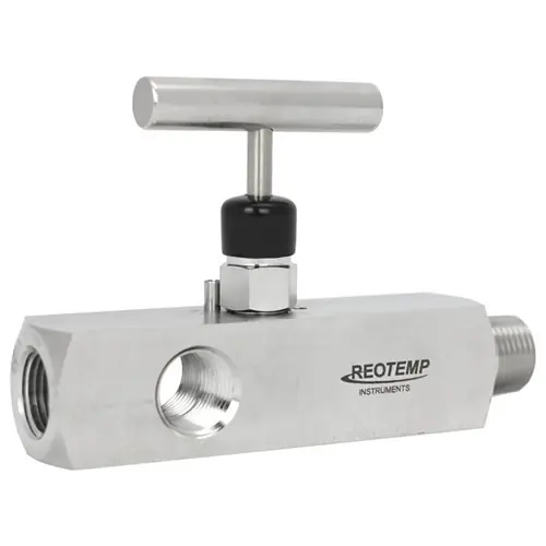 Reotemp Series G40 Multiport Block & Bleed Valve, 3 x 1/2 in. FNPT Ports, 10,000 PSI @ 200°F, Stainless Steel