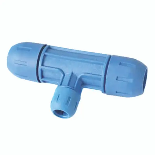 FastPipe® Reducing Tee Fitting for Aluminum Pipe, Main to Drop
