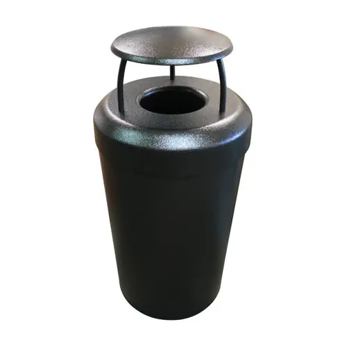 Commercial Zone 35 Gal Steel Waste Container w/ Dome Cover - Bronze