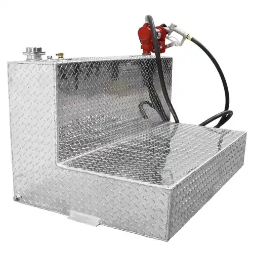 RDS 95 Gallon Aluminum L-Shaped DOT Certified Tank with 15 GPM Transfer Pump