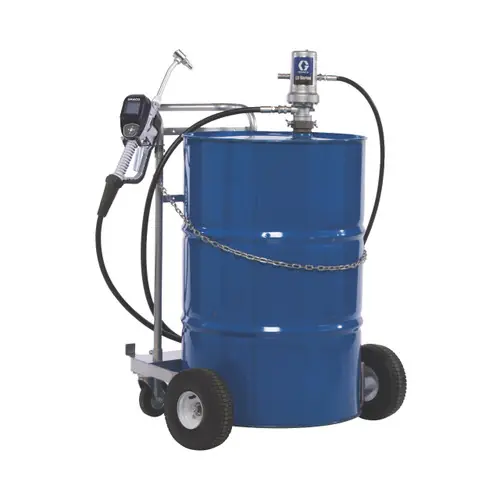 Graco SDP8 Series 1/2 in. Electronic Preset Gear Lube Meter w/ Rigid Extension - Roll Around LD 3:1 Pump Package
