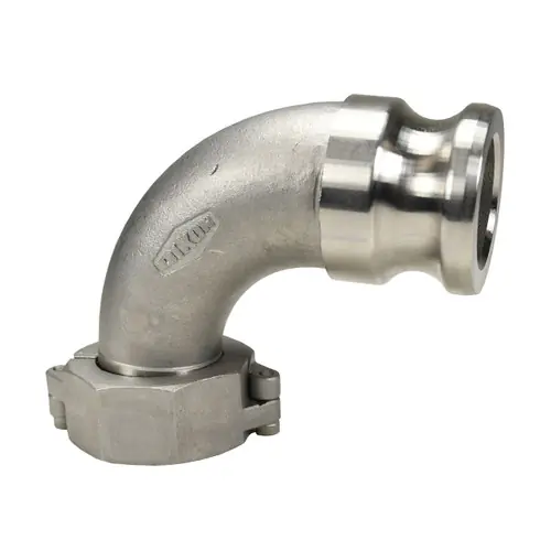 Dixon 316 Stainless Steel Cam & Groove Adapter x NPSM Swivel Nut 90° Elbow