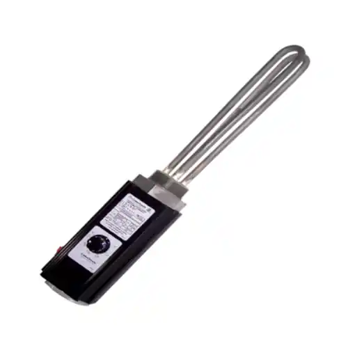 Caloritech CX Series 1 in. NPT CXCT120P111 Screwplug Immersion Heater w/ Thermostat - 6,824 BTU