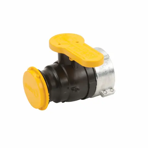 Banjo 2 in. Poly IBC Spinweld Valve for Schutz w/ Male Adapter Outlet, Cap & Foil Seal - V20280 Collar with FKM Gasket