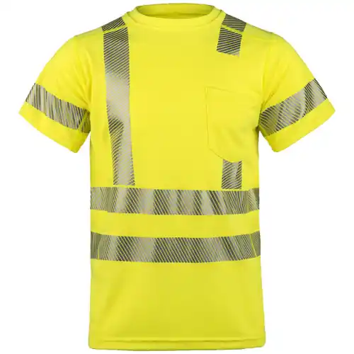 Lakeland SSCAT Series Crew Neck Cat 2FR Class 3 Short Sleeve Knit Shirt, Hi-Vis Yellow