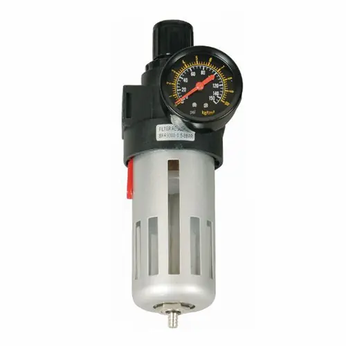Lubeworks BFR Series 1/4 in. FNPT Air Filter & Regulator w/ Pressure Gauge