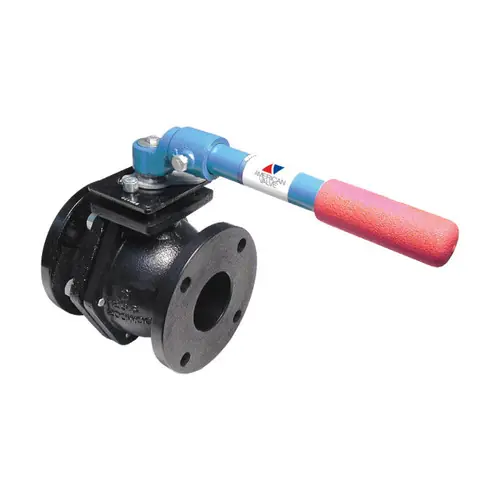 American Valve 4000 Series 8 in. Flanged Cast Iron Standard Port Ball Valve w/ Lever Handle