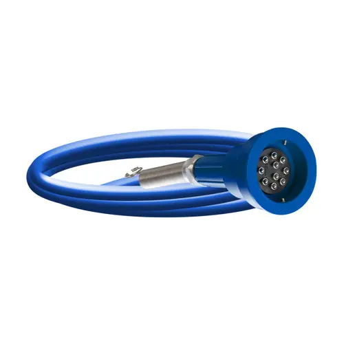 Scully 21764 Blue Optic Plug, 20 ft. Straight Cord w/ 3 J-Slot Pins, 6 Contact Pins