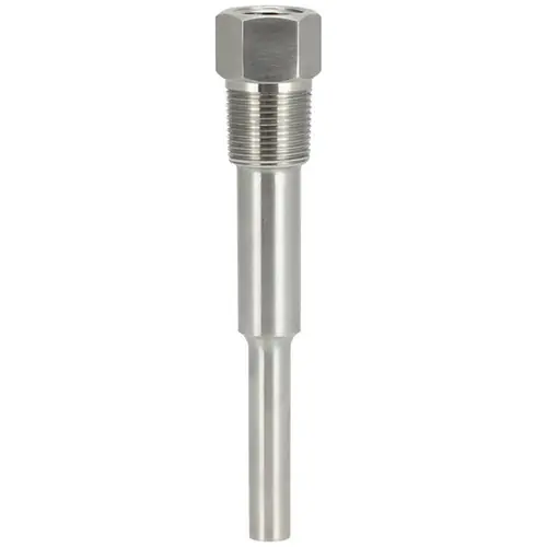 Reotemp ST Series Threaded Thermowell for Temperature Probe, 1/2" MNPT, 316 Stainless Steel