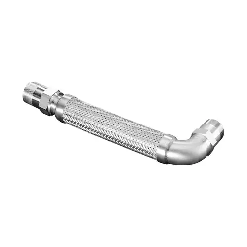 Hose Master FSSME Series 2 in. Male Swivel x 90° Male FireShield Flexible Metal Hose Connector
