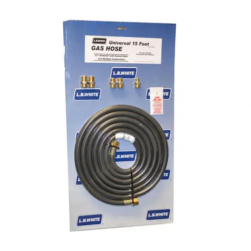 L.B. White 1/2 in. NPT Universal Gas Hose Kit C w/5 Adapters