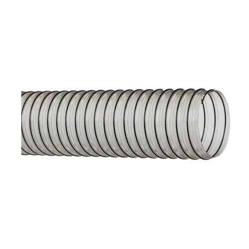 Kuriyama Urevent™ HD Heavy Duty Clear UREH-CL Food Grade Polyurethane Ducting/Material Handling Hose - Hose Only