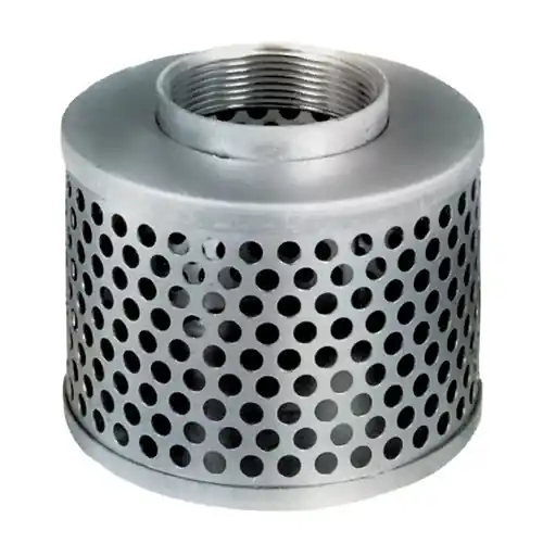 Kuriyama RHS Series Round Hole Zinc Plated Steel Strainer - NPSM Threads