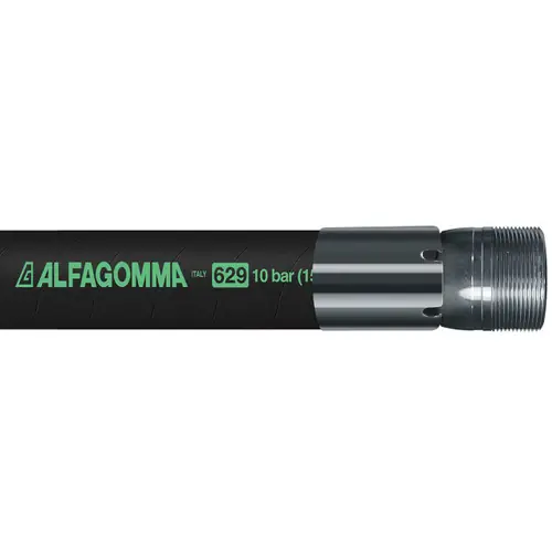 Kuriyama T629AA 2 in. 150 PSI Black Biofuel Petroleum Suction & Discharge Hose Assemblies w/ Male NPT Ends