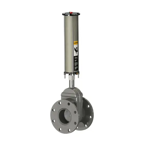 Betts ANSI Flange x ANSI Flange Steel Pneumatic Operated Sliding Valve w/ 316 SS Stem & Gates