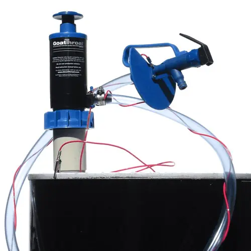 GoatThroat Groundable Hand Pump w/ Santoprene Seals and Remote Tap