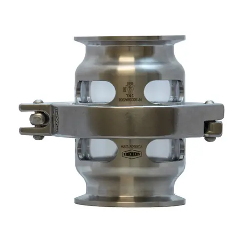 Dixon Sanitary HSG Series Single Pin Clamp Hygienic Sight Glass w/ EPDM Gasket & Triclamp Connections