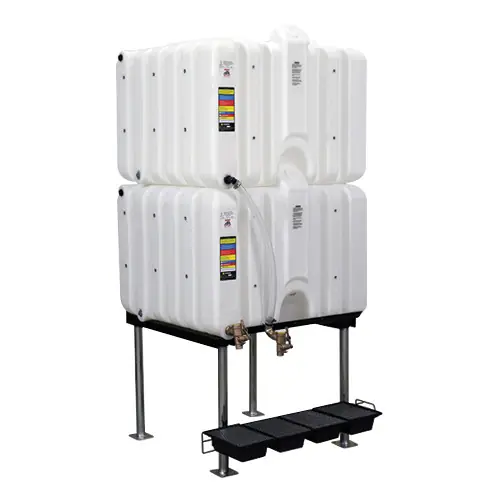 Rhino Tuff Tanks RTT-6220-NV 120/120 Gallon Gravity Feed Polyethylene Tank Package
