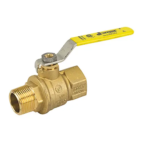 Jomar Valve T-100FMN Series MNPT x FNPT Brass Ball Valve, Full Port, Lifetime Warranty