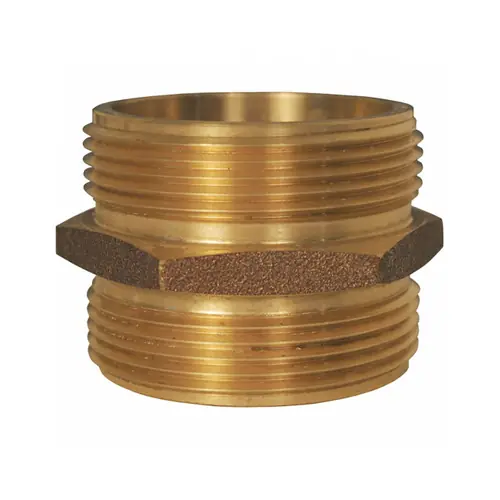 Dixon Male to Male Hex Nipples, 2 1/2 in. NPT x 2 1/2 in. NST, Domestic Brass