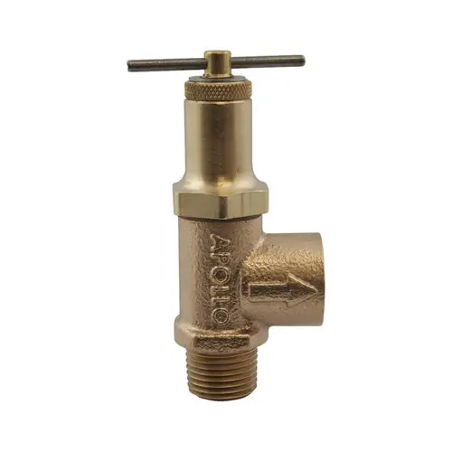 Apollo Valves 16-501-02 1/2 in. Male x 1/2 in. Female General Purpose Liquid Relief Valve w/ Nitrile Seats, 250-600 PSI Relief Range