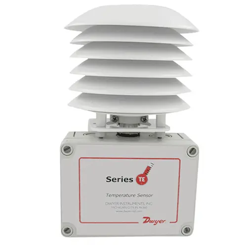 Dwyer Series TE-RND Outdoor Air Temperature Sensors w/ Radiation Shield