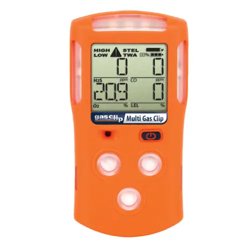 Gas Clip Technologies MGC Infrared Detector, 4 Gas (H2S, O2, CO & LEL), 2 Months Run Time
