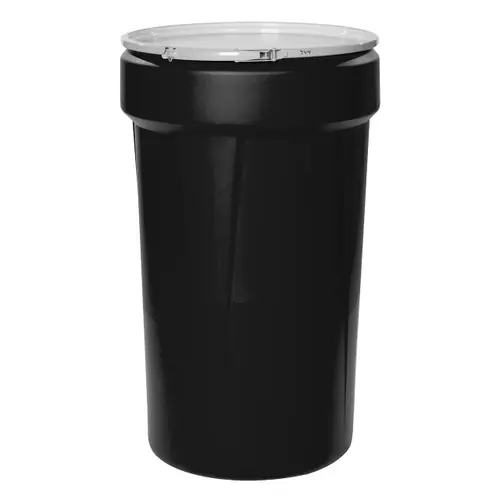 Justrite Eagle 1655MBLK 55 Gal. Lab Pack Open Head Drum, Metal Lever-Lock, Black