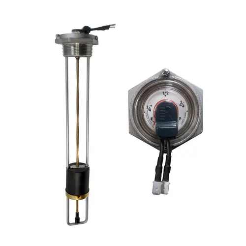 Rochester Gauges 8640 Series 1 1/2 in. Top Mounting Magnetic Liquid Level Tank Gauge w/ Senior TwinSite Dial - Range: 240-30 Ohm - Fits 12 in. Tank Depth