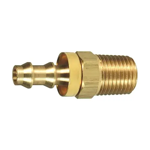 Dixon Brass Male NPT Push-On Brass Hose Barb Fittings w/ Brass Cap