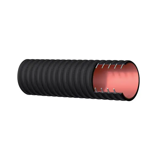 Kuriyama The Boomer™ T704HA 5 in. Corrugated Industrial Sewer Vacuum Hose - Hose Only - 100 ft.