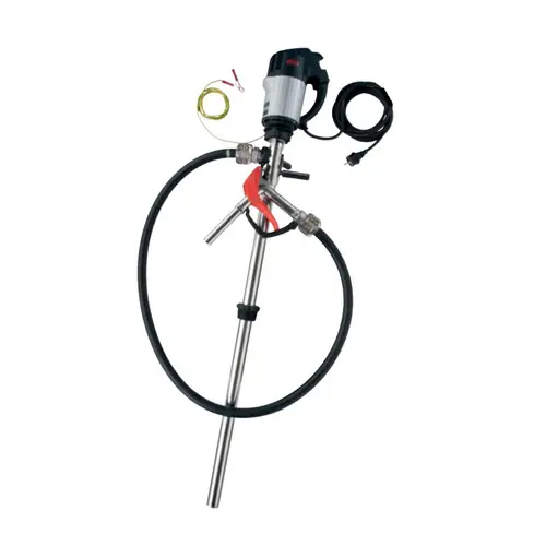 Flux F430 S-41/38 Sealed SS Drum Pump Package w/ F460EX Explosion-Proof Electric Motor, Hose & Nozzle