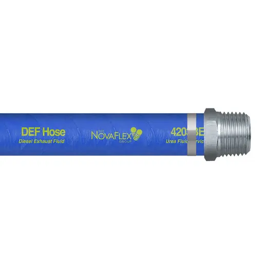Novaflex 4203 3/4 in. Blue DEF Transfer Hose Assembly w/ Stainless Steel Male NPT Ends
